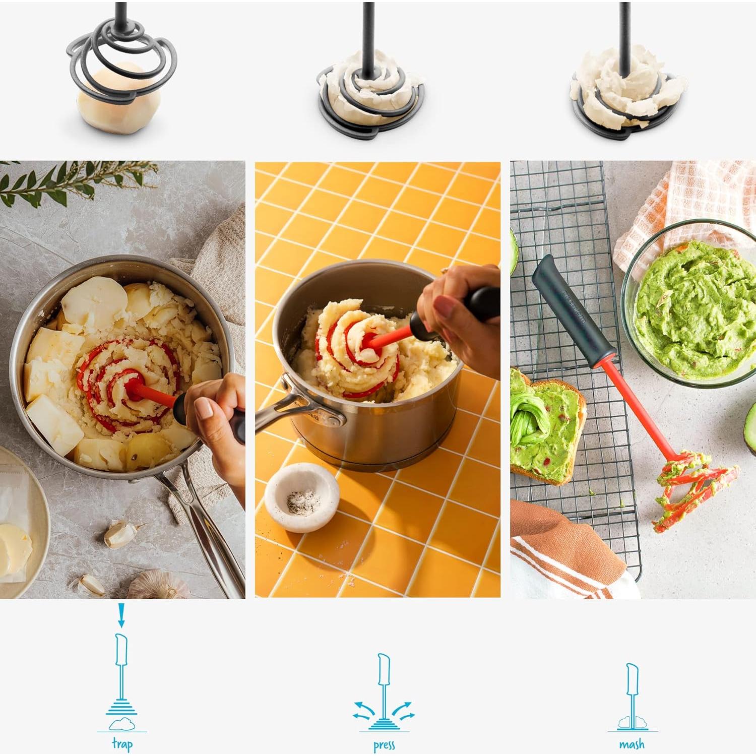 Aplastador de Verduras Dreamfarm Smood Lite Negro 19.8cm