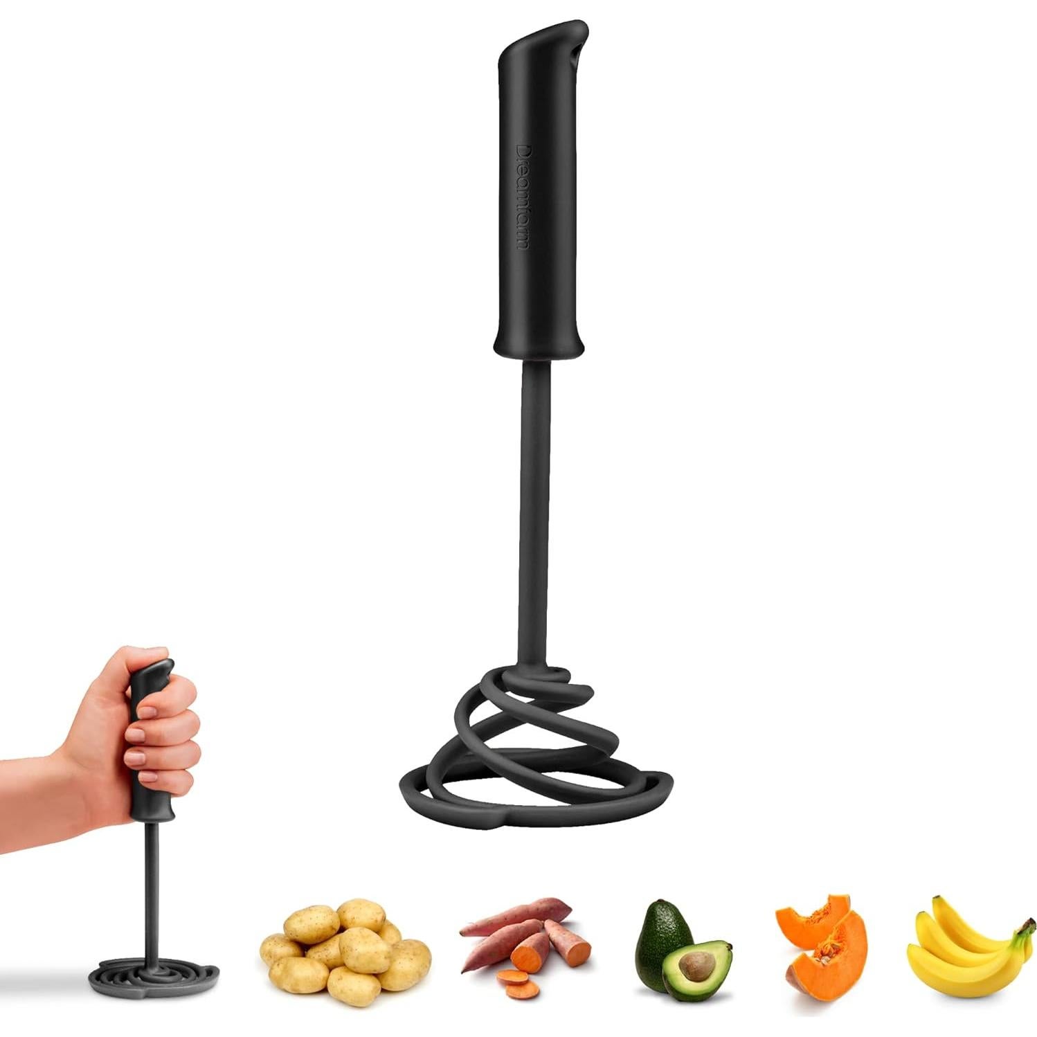 Aplastador de Verduras Dreamfarm Smood Lite Negro 19.8cm