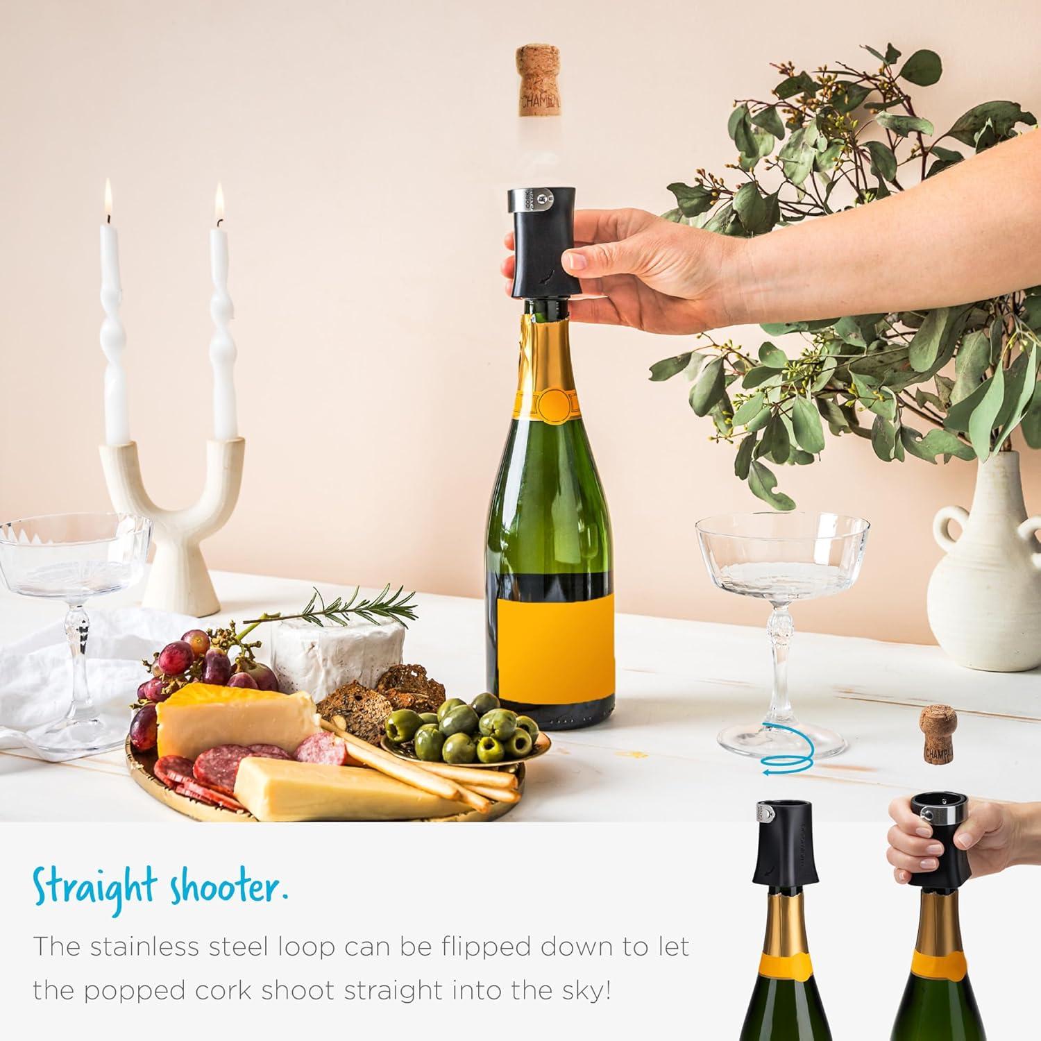 Abridor de Botellas de Champán Dreamfarm Champop - Negro