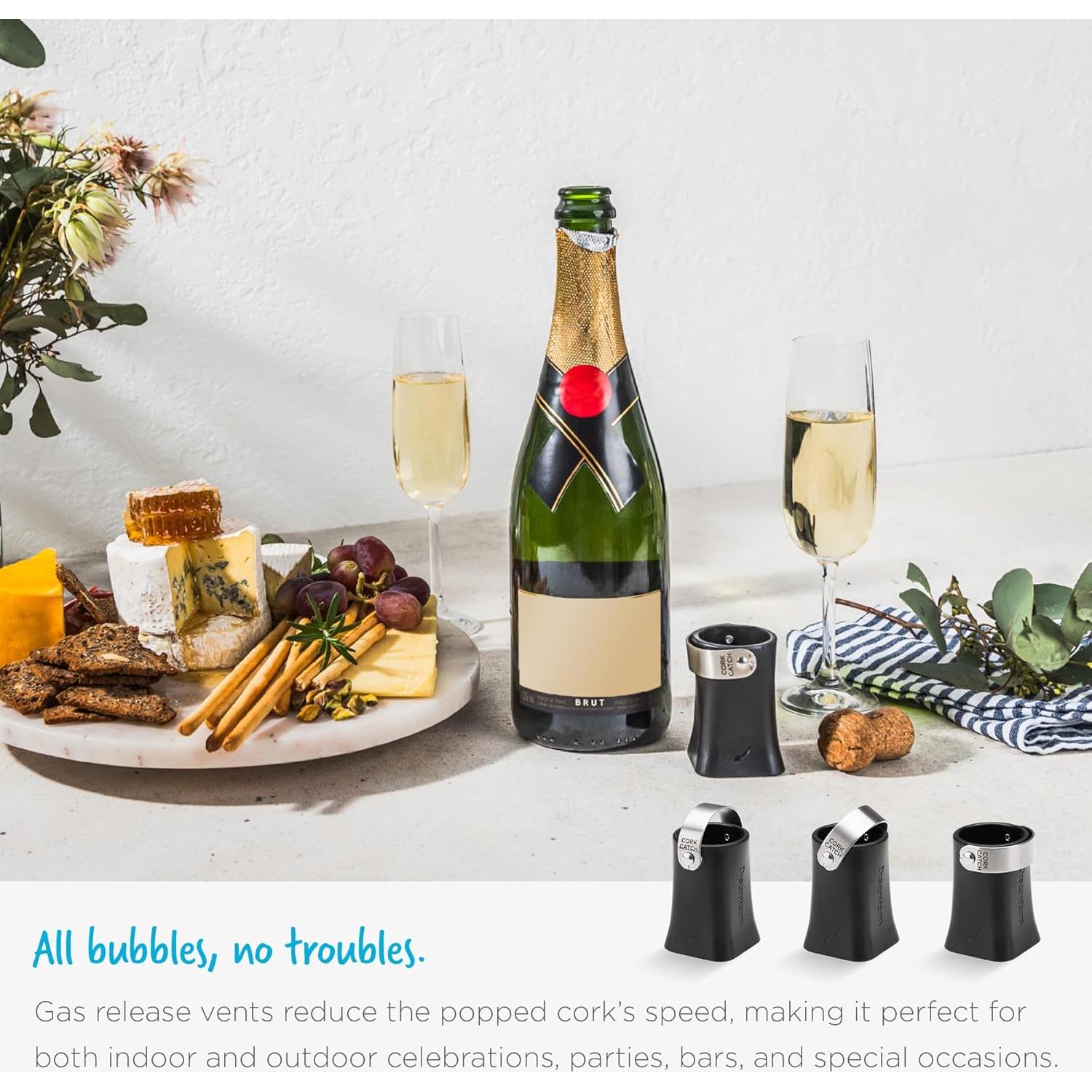 Abridor de Botellas de Champán Dreamfarm Champop - Negro