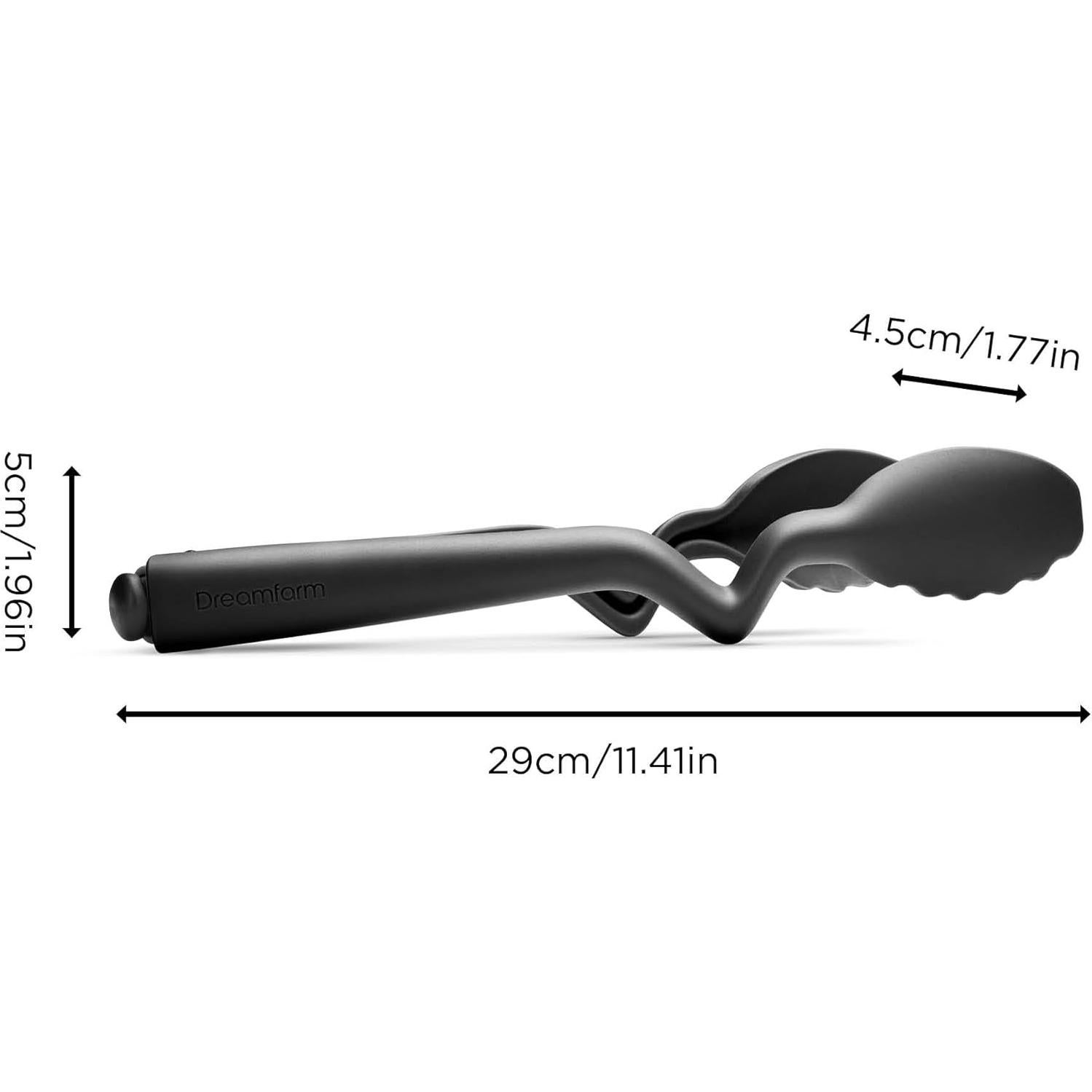 Pinzas de cocina Dreamfarm Clongs Lite 26.67 cm Nylon Negro