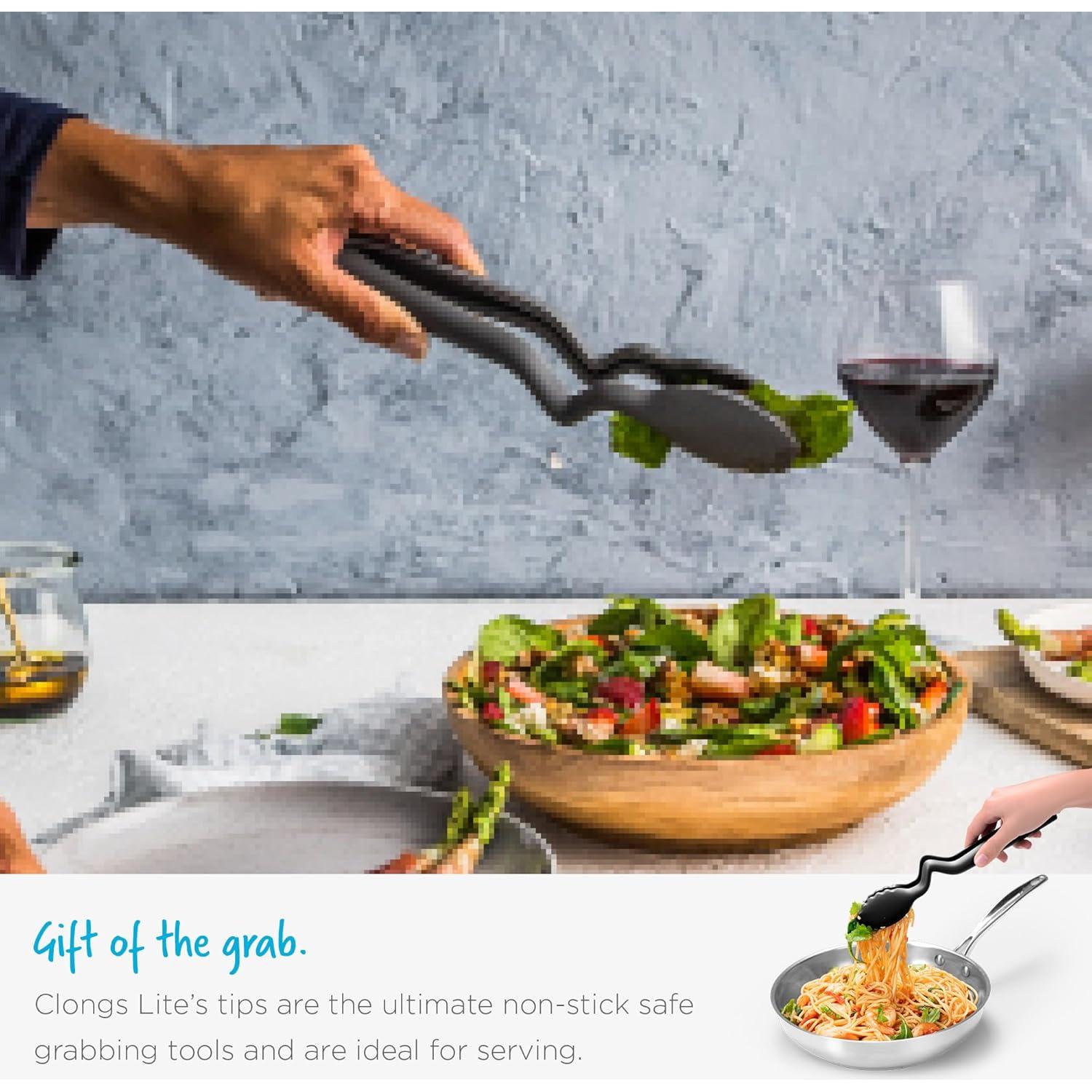 Pinzas de cocina Dreamfarm Clongs Lite 26.67 cm Nylon Negro