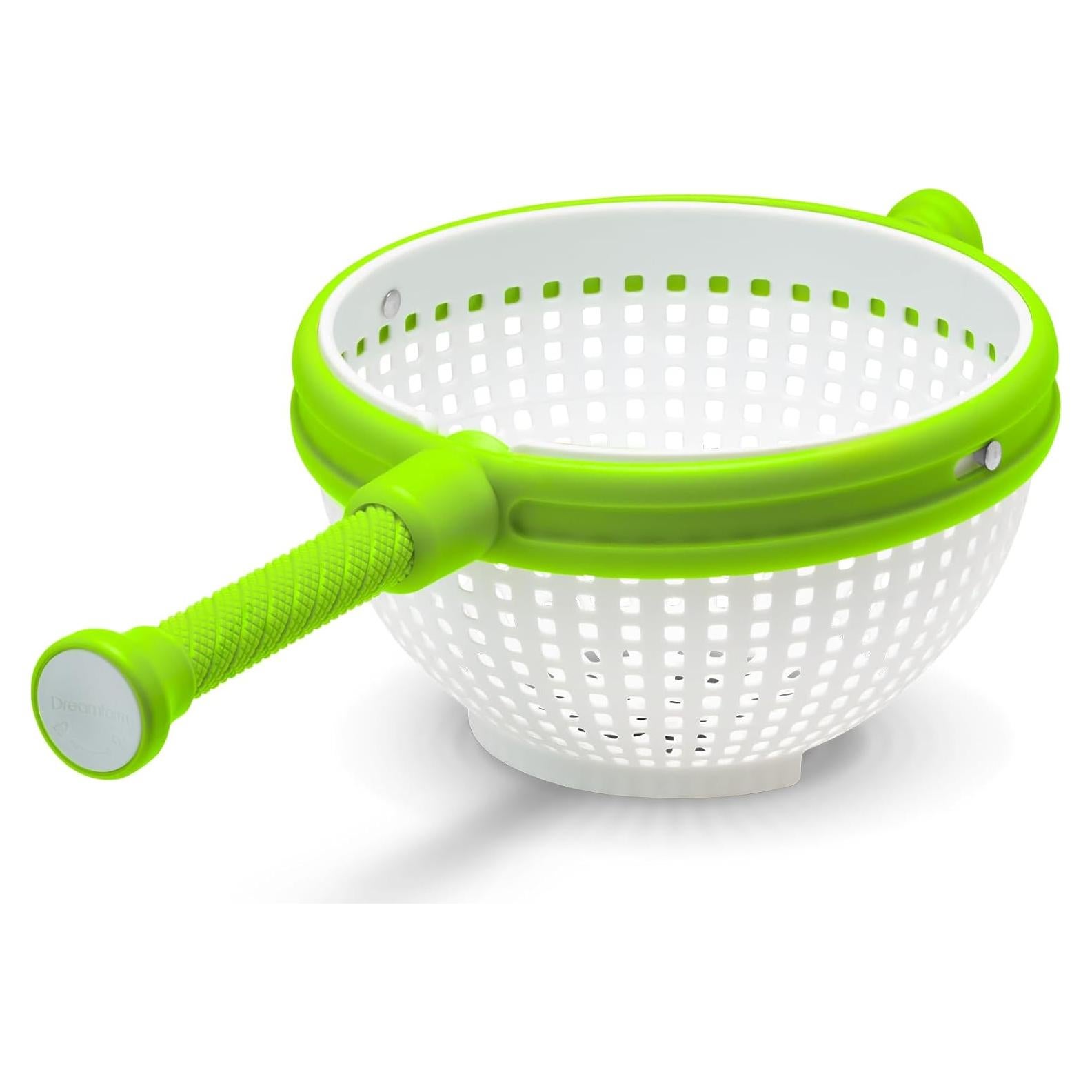 Colador de Ensalada Plegable Dreamfarm Spina 2-En-1 - Verde