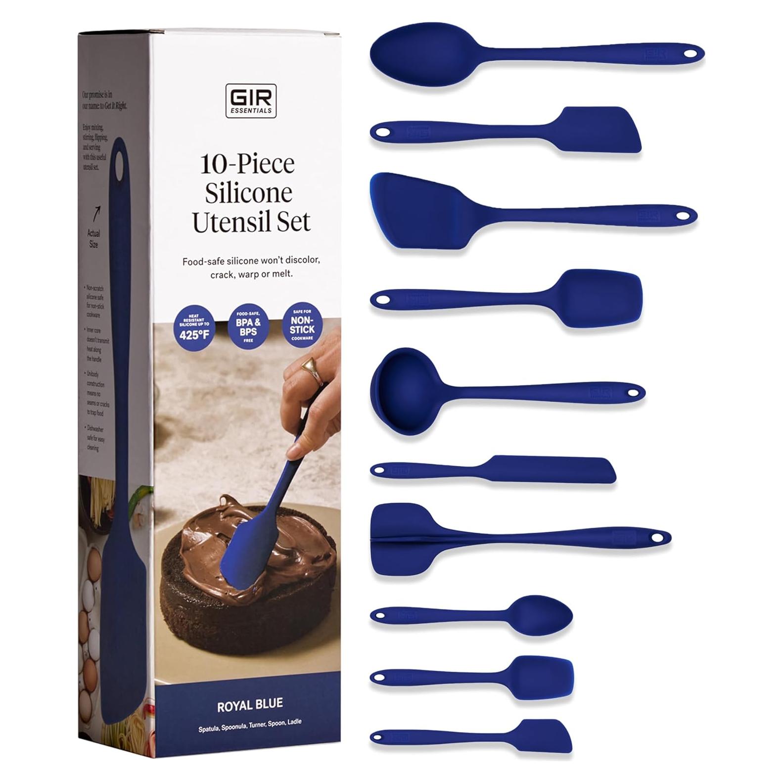 Set de Utensilios de Cocina de Silicona 10 Piezas Consíguelo Bien - Azul Real
