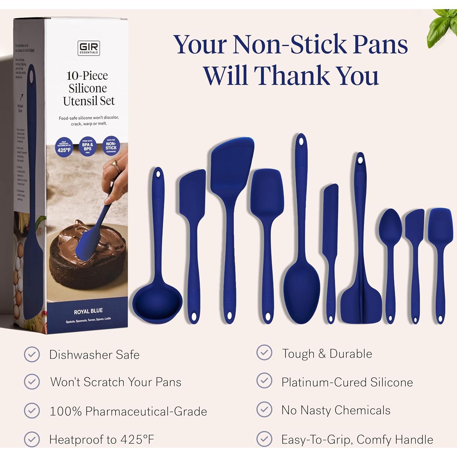 Set de Utensilios de Cocina de Silicona 10 Piezas Consíguelo Bien - Azul Real