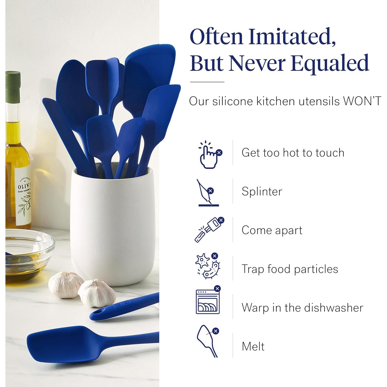 Set de Utensilios de Cocina de Silicona 10 Piezas Consíguelo Bien - Azul Real