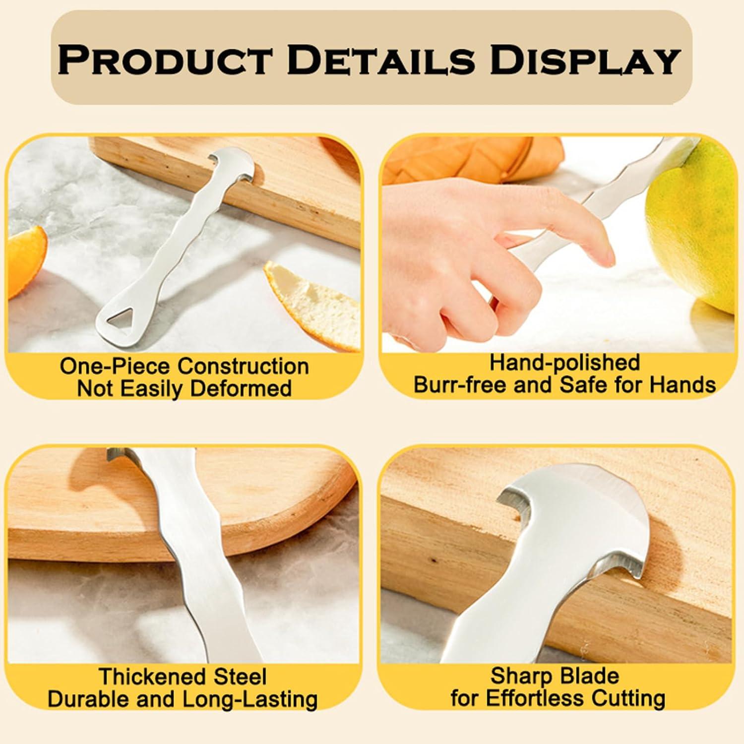 Pelador de Cítricos Iziusy de Acero Inoxidable - 2 Piezas