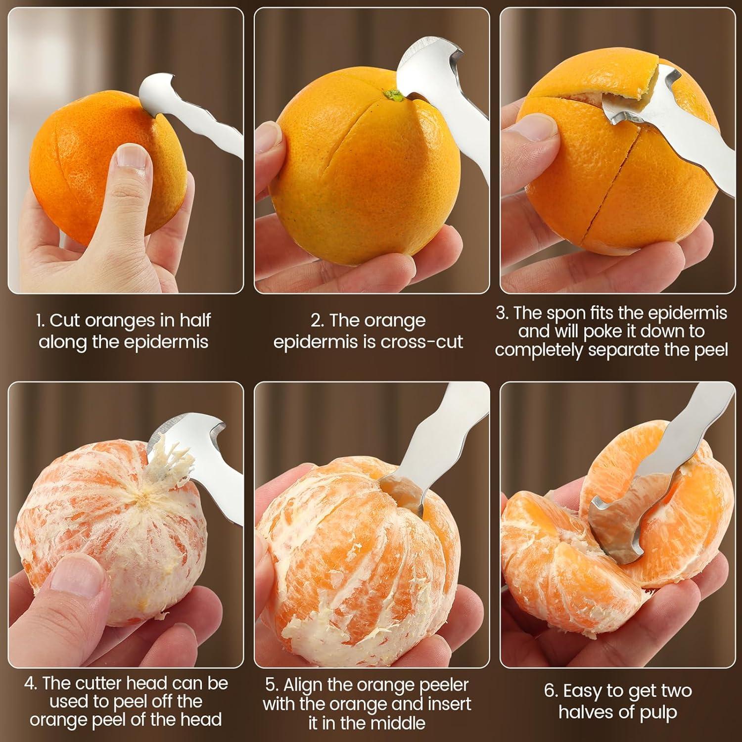 Pelador de Cítricos Iziusy de Acero Inoxidable - 2 Piezas