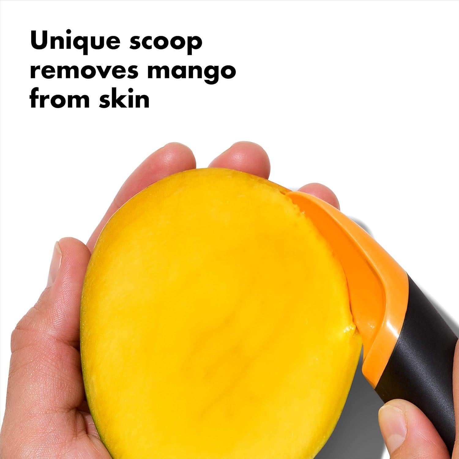 Cortador de Mango OXO Good Grips con Cuchara Naranja 17.8 cm