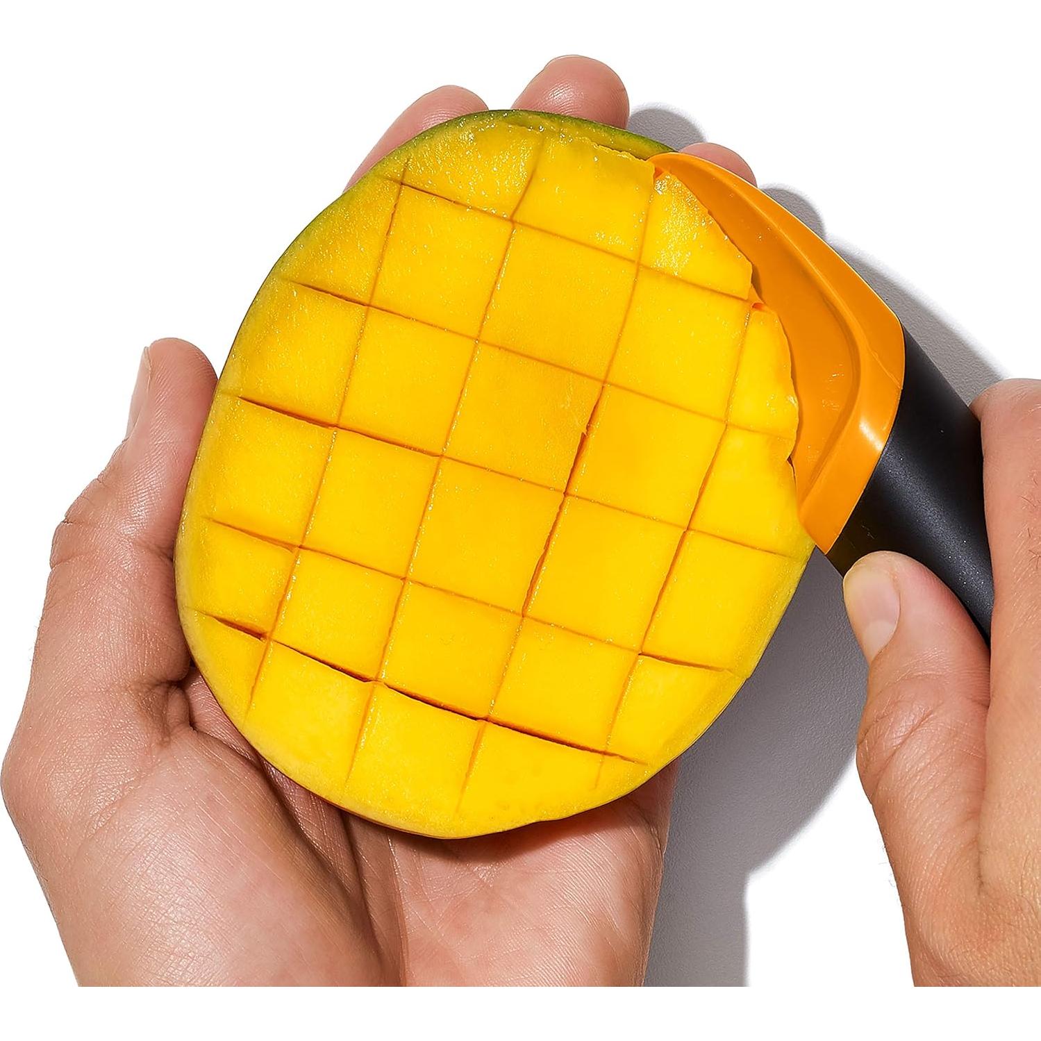 Cortador de Mango OXO Good Grips con Cuchara Naranja 17.8 cm