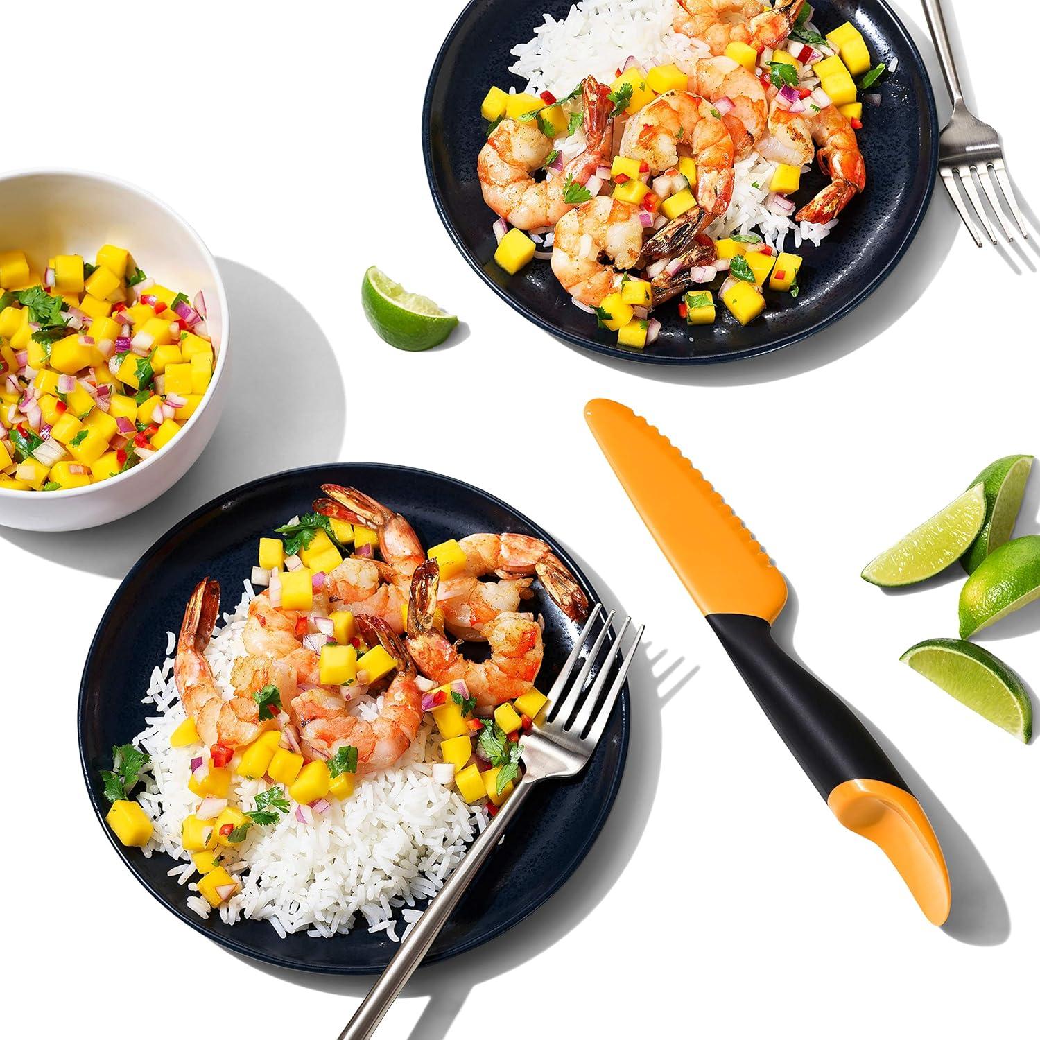 Cortador de Mango OXO Good Grips con Cuchara Naranja 17.8 cm