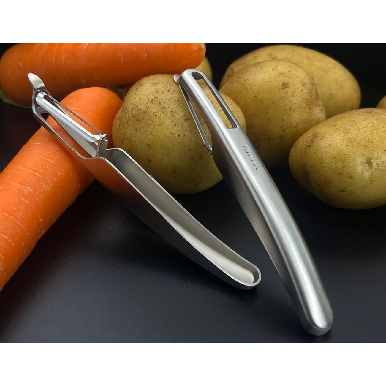 Pelador de Cocina TSIHAR TH240022 Acero Inoxidable 2 Piezas