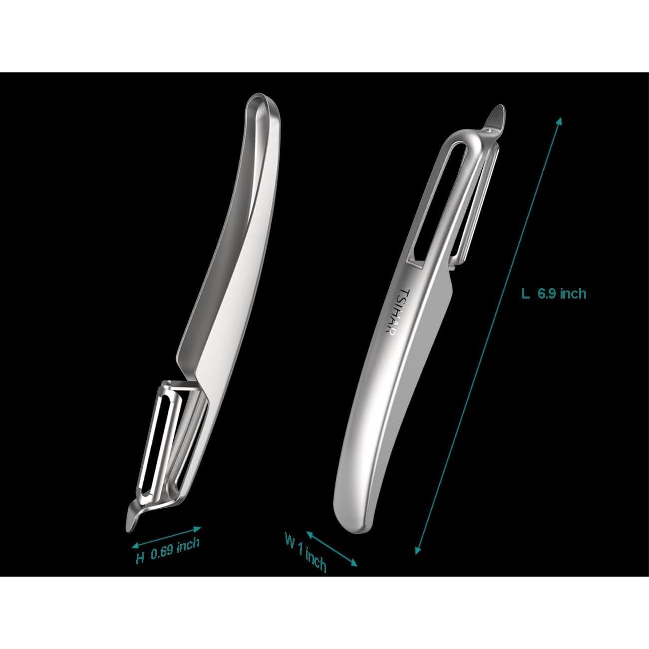 Pelador de Cocina TSIHAR TH240022 Acero Inoxidable 2 Piezas