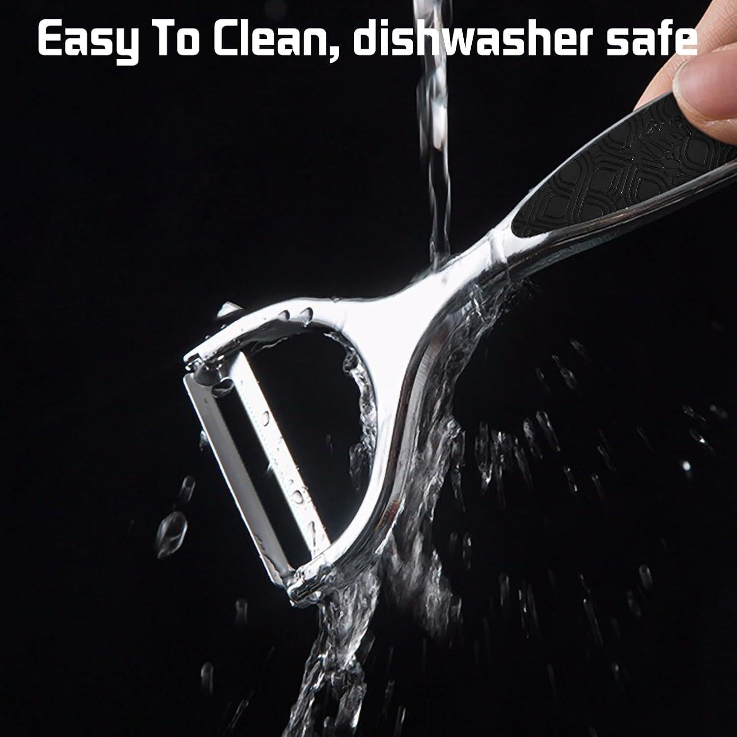 Pelador de Verduras NewGF 2PCS Acero Inoxidable Ergonómico