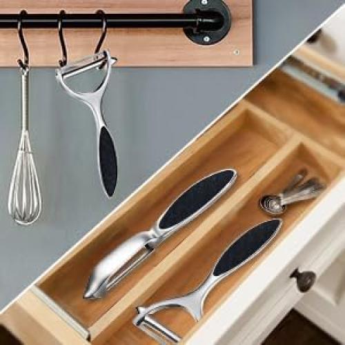 Pelador de Verduras NewGF 2PCS Acero Inoxidable Ergonómico