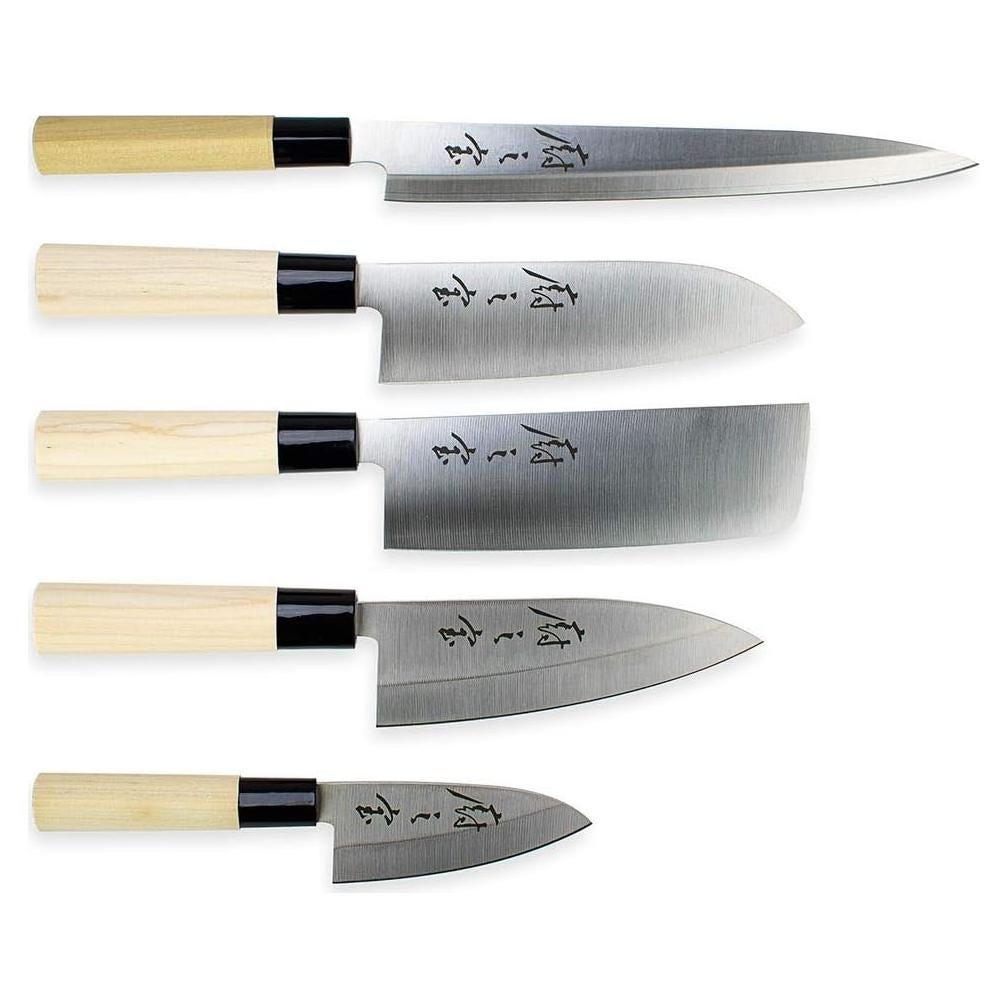 Set de cuchillos asiáticos Mercer Culinary 5 piezas acero inoxidable