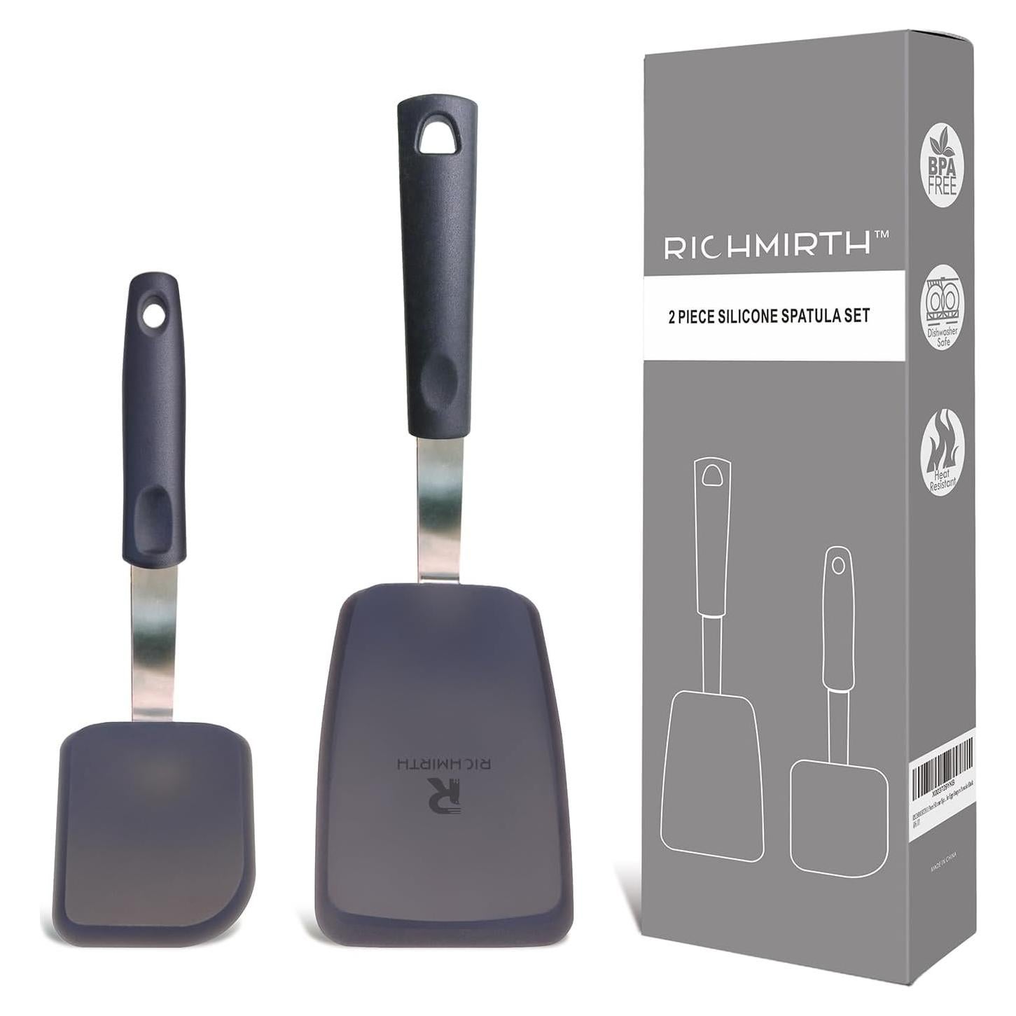 Espátula de Silicona RICHMIRTH 2 Piezas Resistente al Calor