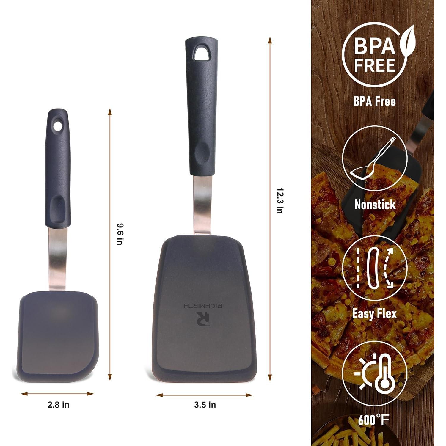 Espátula de Silicona RICHMIRTH 2 Piezas Resistente al Calor
