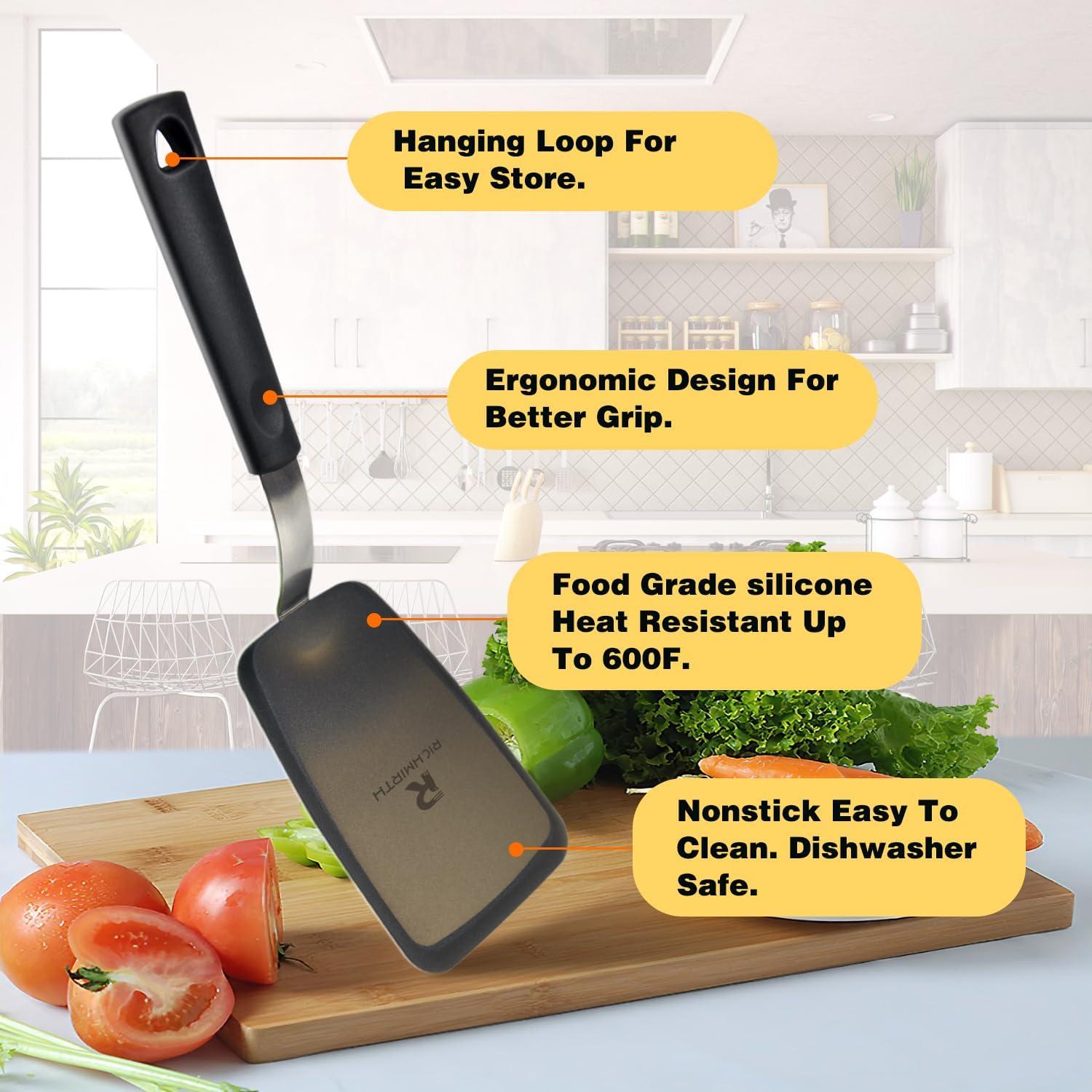 Espátula de Silicona RICHMIRTH 2 Piezas Resistente al Calor