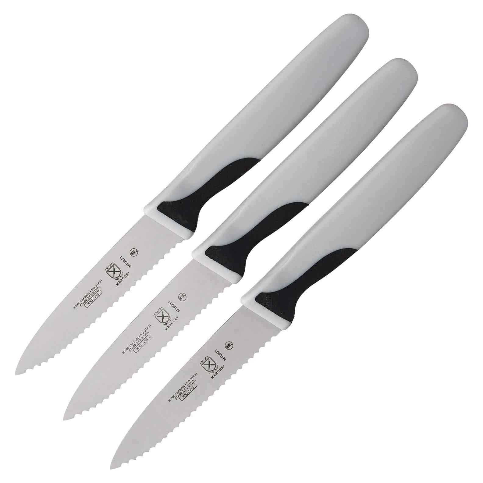 Cuchillos de pelar serrados Mercer Culinary M19903 - 3 unidades