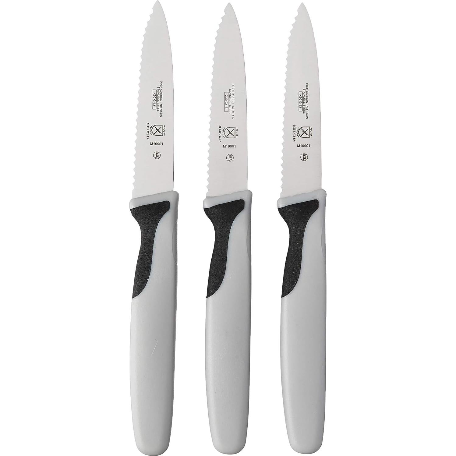 Cuchillos de pelar serrados Mercer Culinary M19903 - 3 unidades