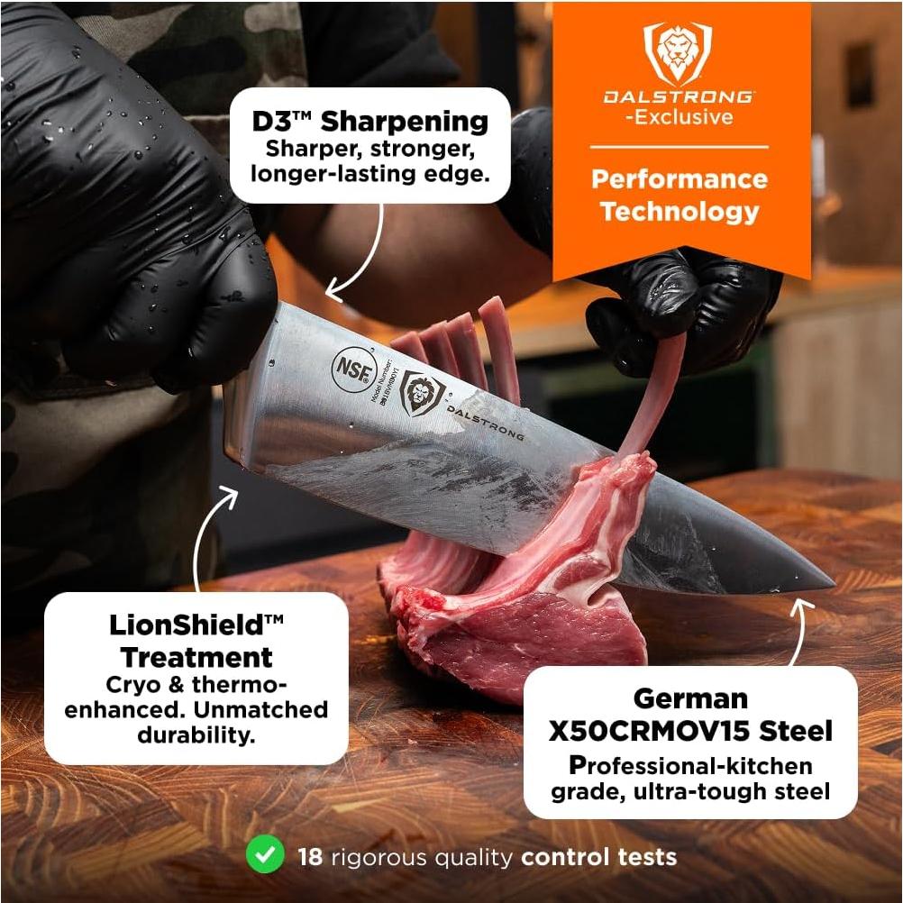 Cuchillo de Chef Dalstrong 20 cm Acero Alemán Forjado HC