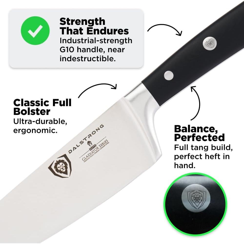 Cuchillo de Chef Dalstrong 20 cm Acero Alemán Forjado HC