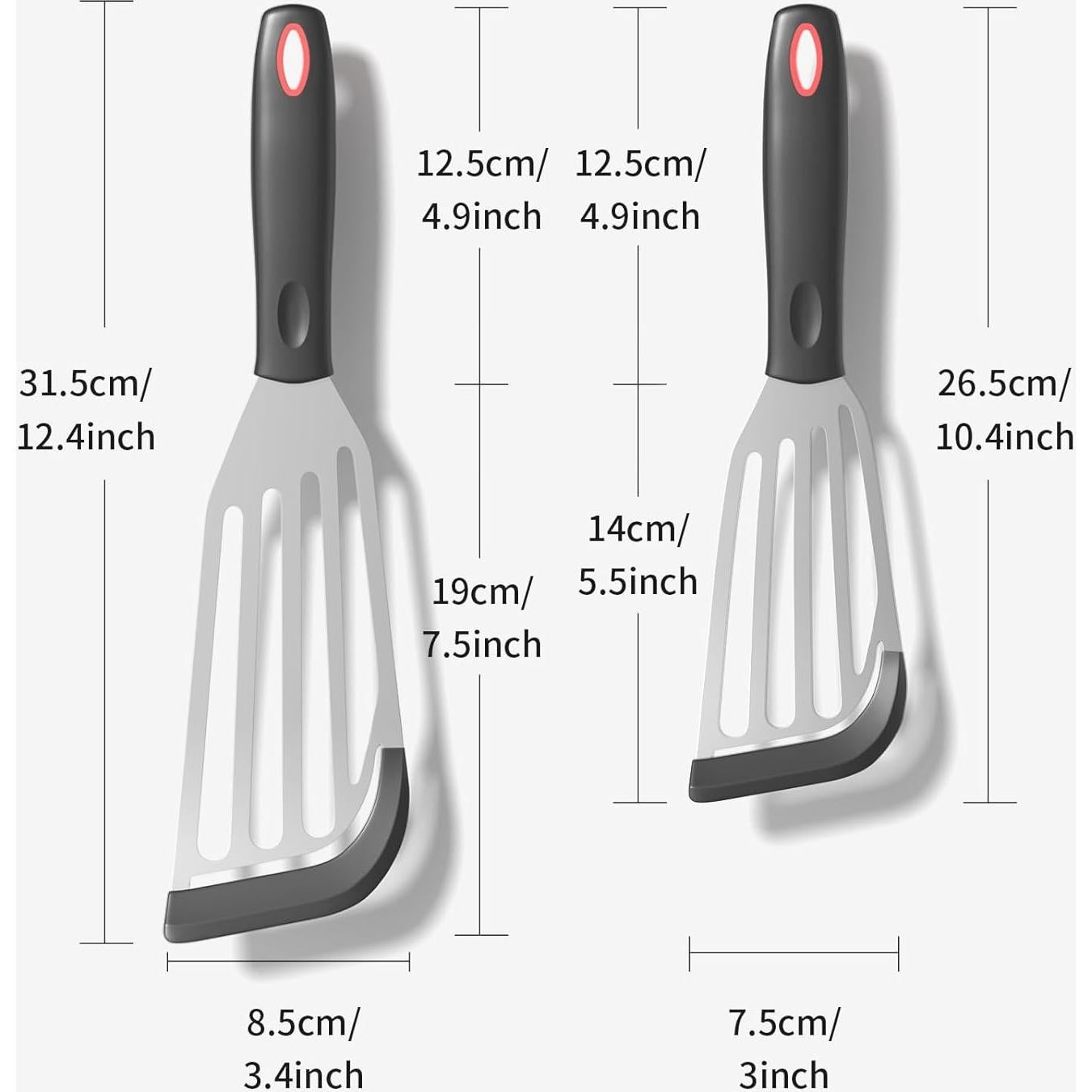 Juego de 2 Espátulas de Silicona Ecerangus para Cocina