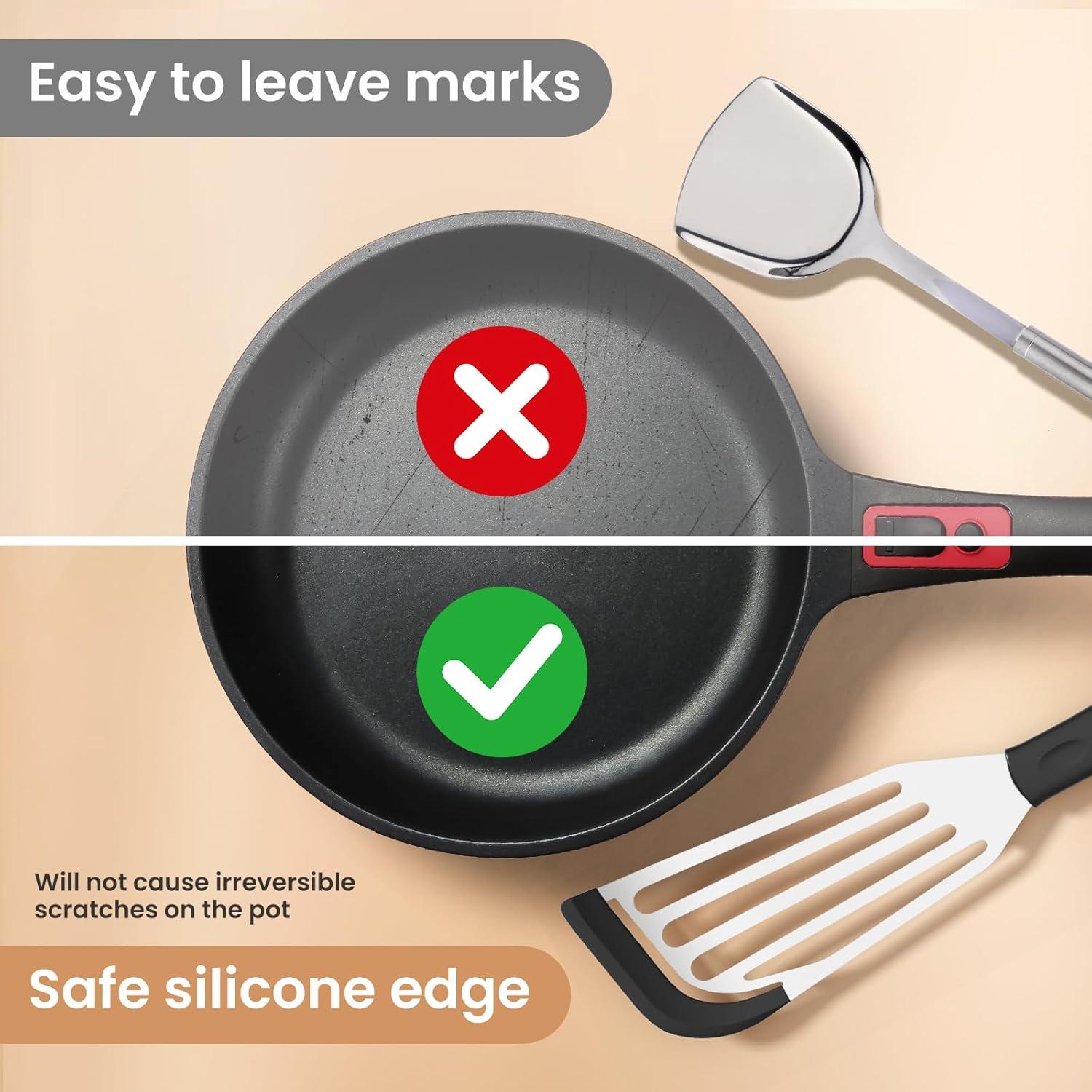 Juego de 2 Espátulas de Silicona Ecerangus para Cocina