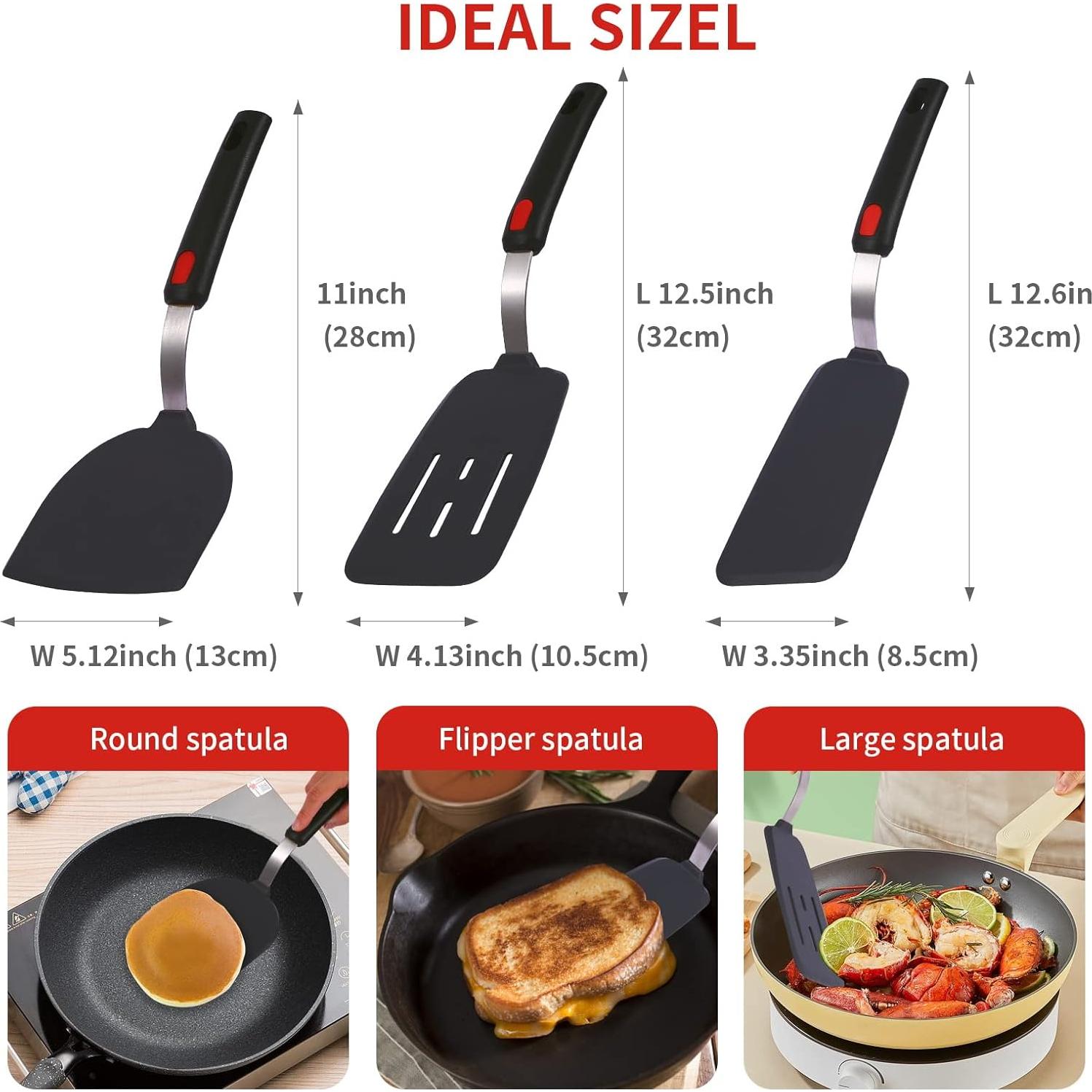 Juego de 3 Espátulas de Silicona Collfa Resistentes al Calor