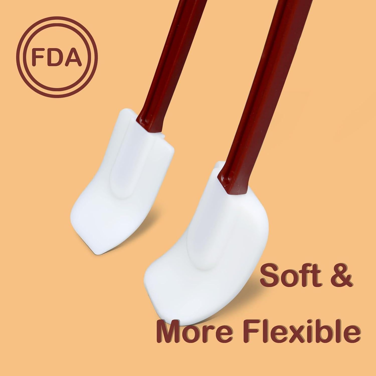 Juego de Espátulas de Silicona KSIFJRTO 41.9 cm Resistentes al Calor