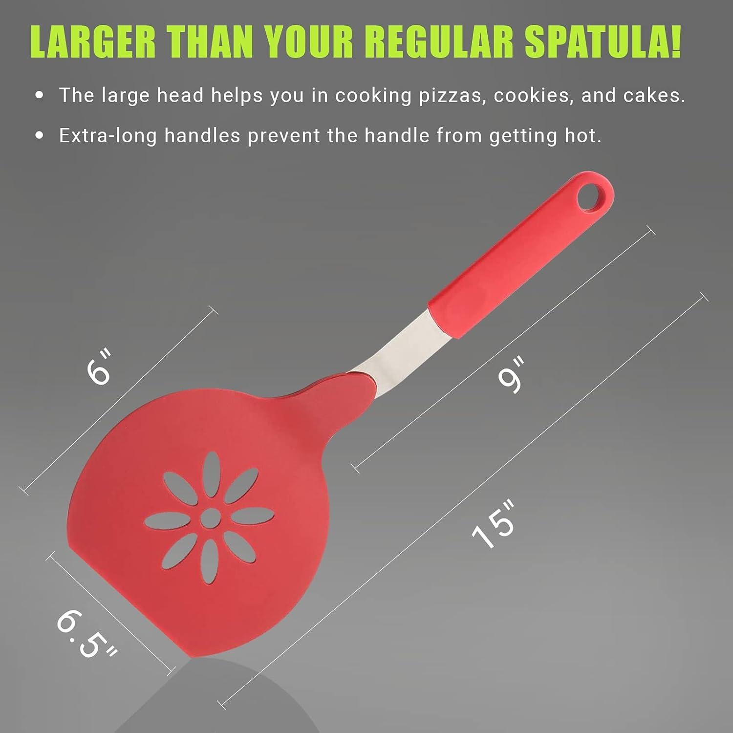 Espátula Jumbo de Nylon Homi Styles - Antiadherente 38.1x16.5cm