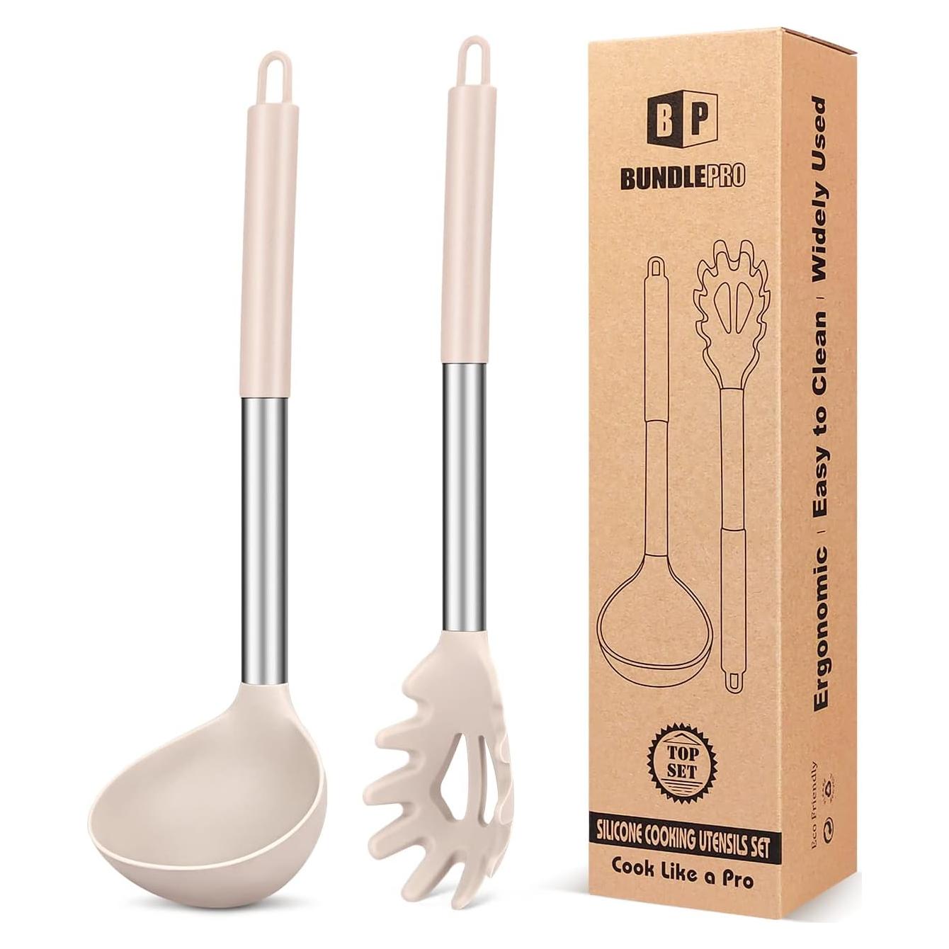 Juego de Cuchara y Cucharón de Silicona BUNDLEPRO 2 Piezas