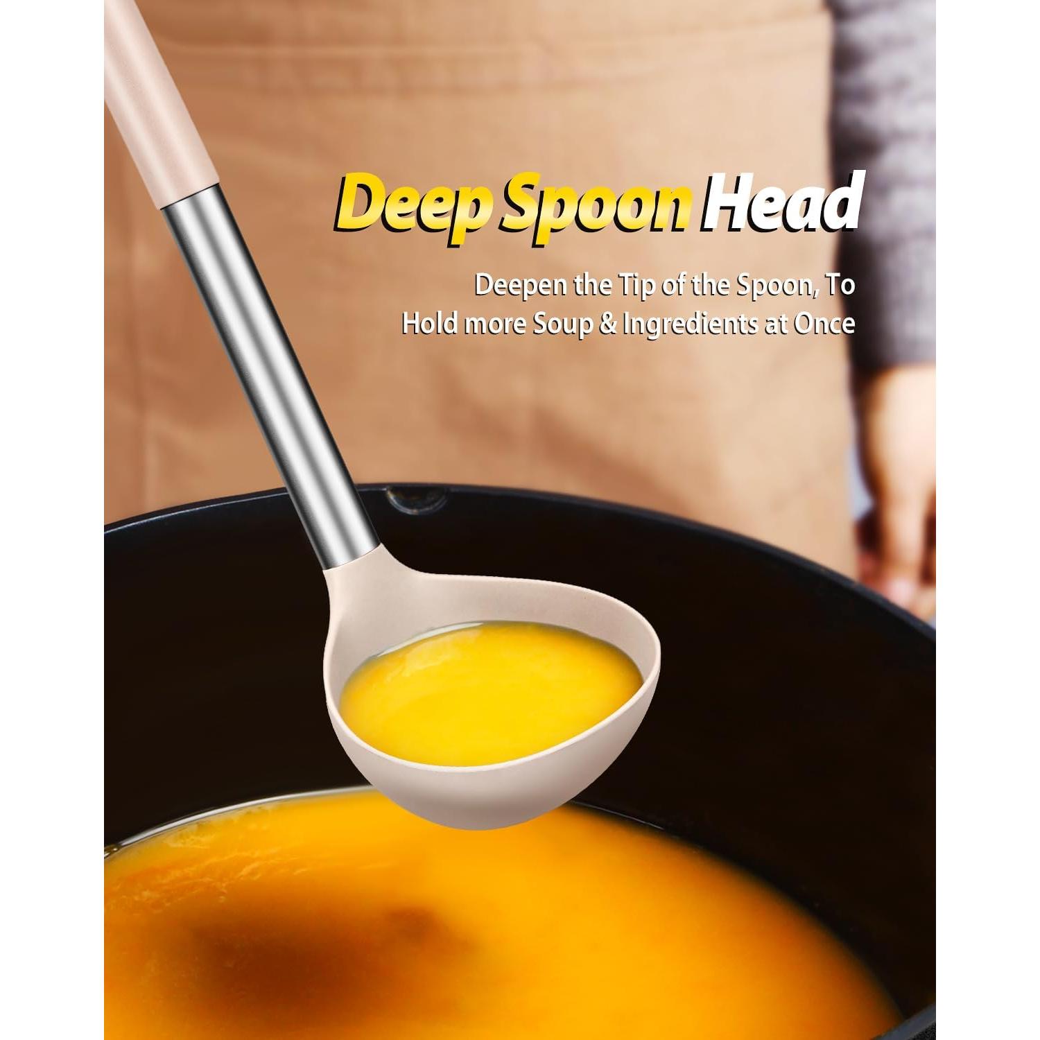 Juego de Cuchara y Cucharón de Silicona BUNDLEPRO 2 Piezas