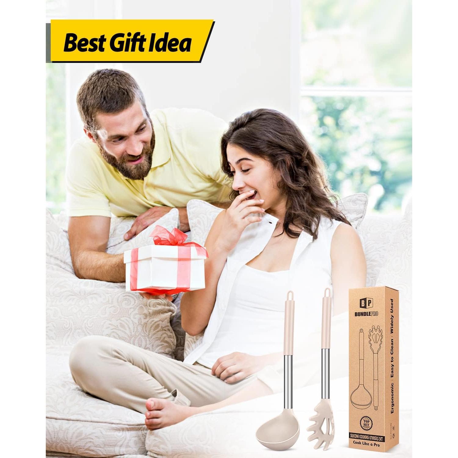 Juego de Cuchara y Cucharón de Silicona BUNDLEPRO 2 Piezas