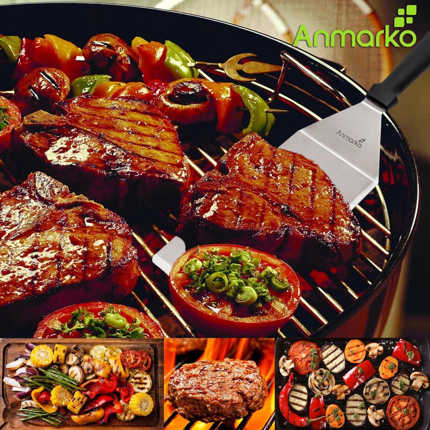 Espátula de Acero Inoxidable Anmarko 20x10 cm - Volteador y Raspador