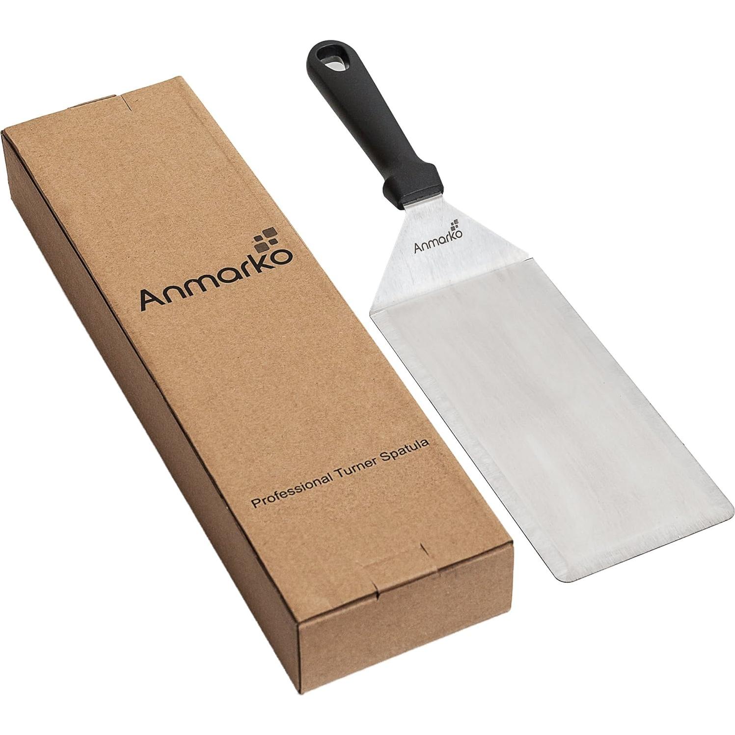 Espátula de Acero Inoxidable Anmarko 20x10 cm - Volteador y Raspador