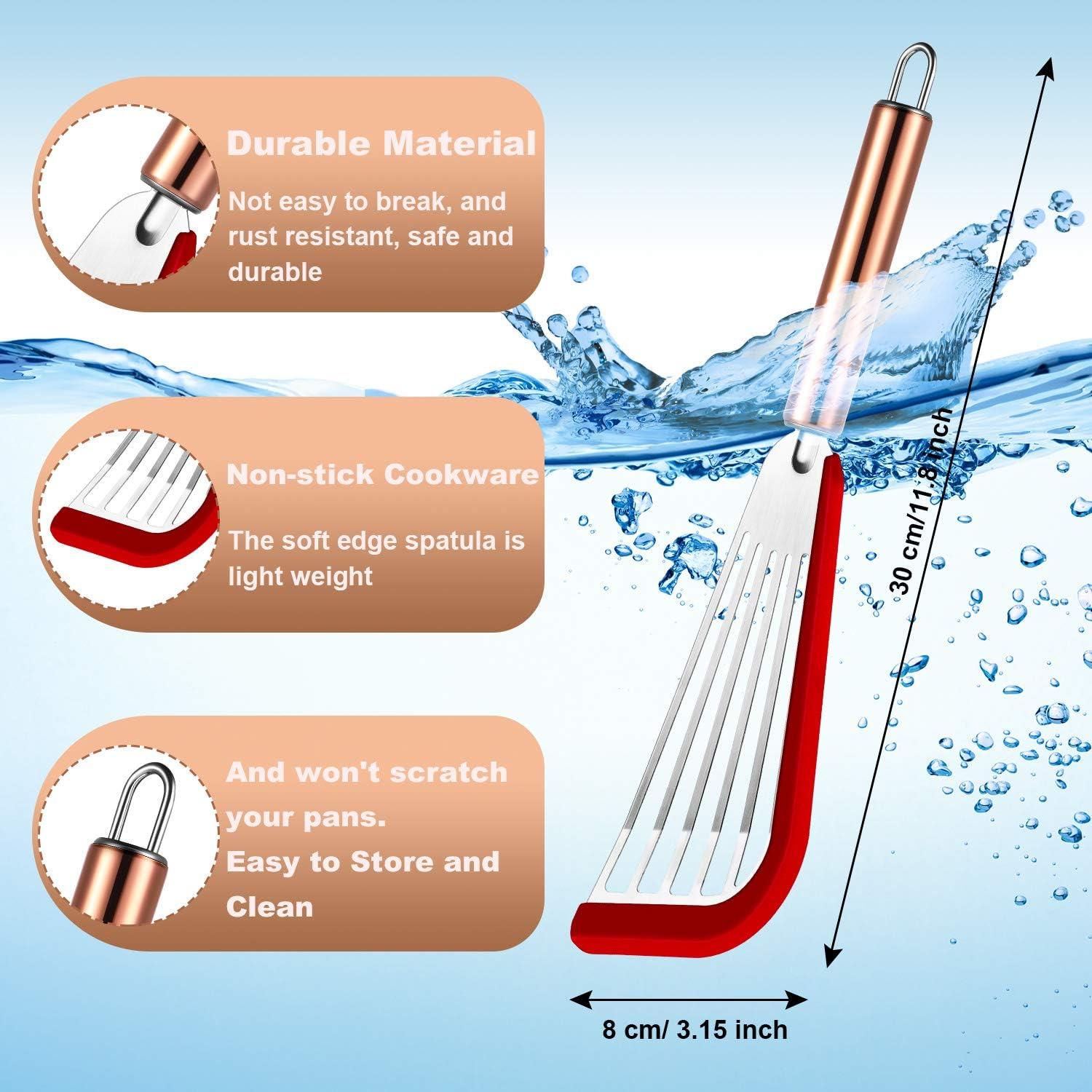 Espátula Ranurada Flexible Boao de Acero Inoxidable 30 cm