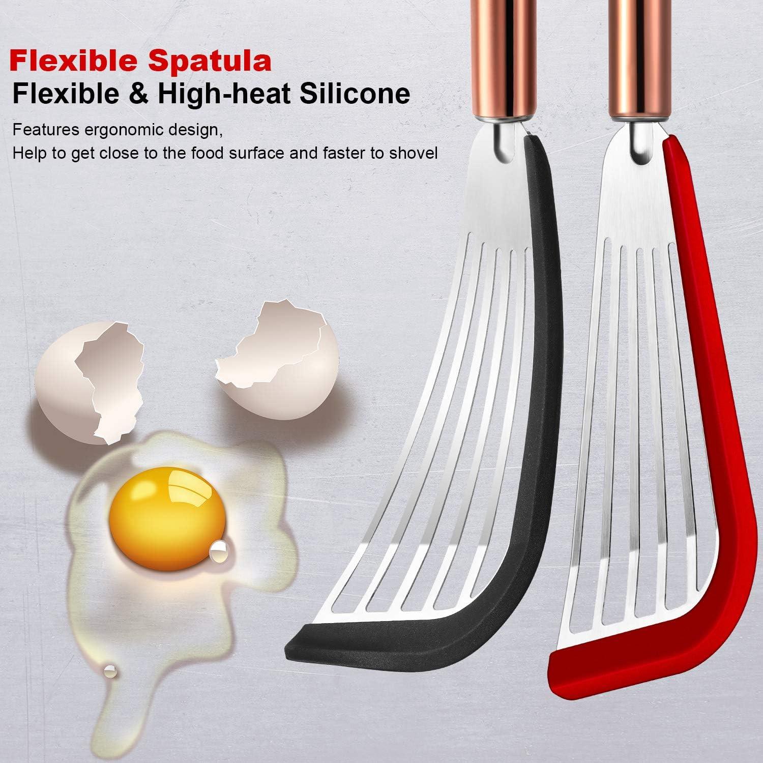 Espátula Ranurada Flexible Boao de Acero Inoxidable 30 cm