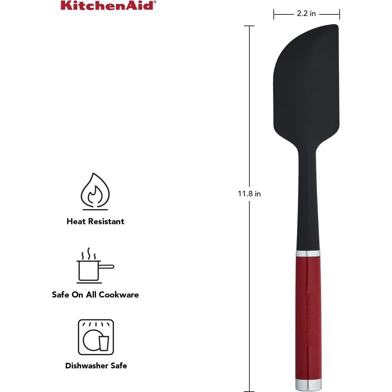 Espátula de Raspar KitchenAid Rojo 30cm Silicona Resistente