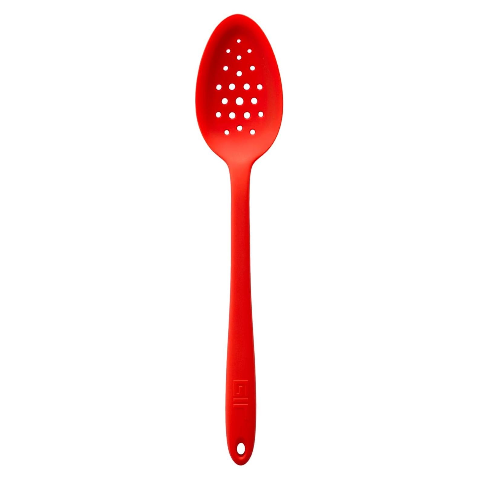 Cuchara de Silicona Perforada GIR 33 cm Roja - Utensilio de Cocina