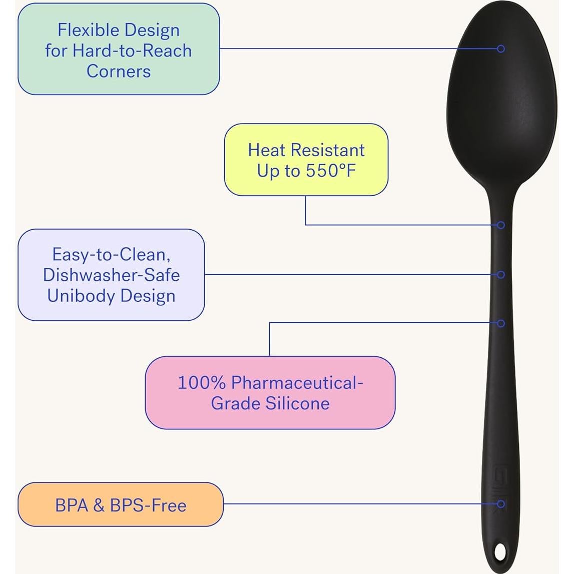 Cuchara de Silicona Perforada GIR 33 cm Roja - Utensilio de Cocina