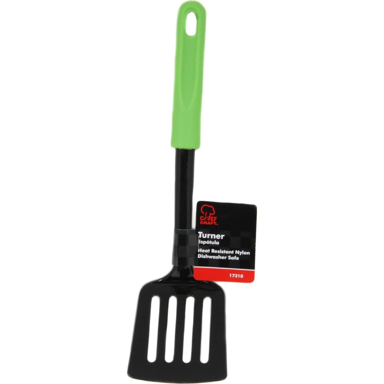 Espátula de Nylon Chef Craft 29.2 cm Verde, Resistente al Calor