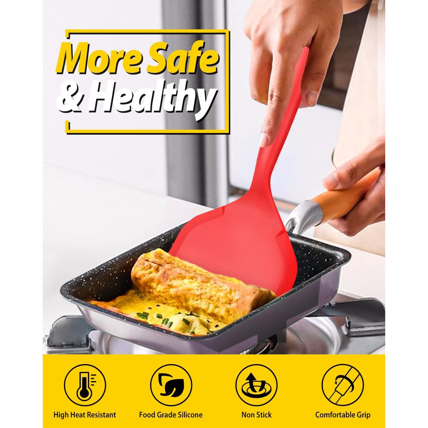 Paquete de 2 Espátulas de Silicona BUNDLEPRO Antiadherentes