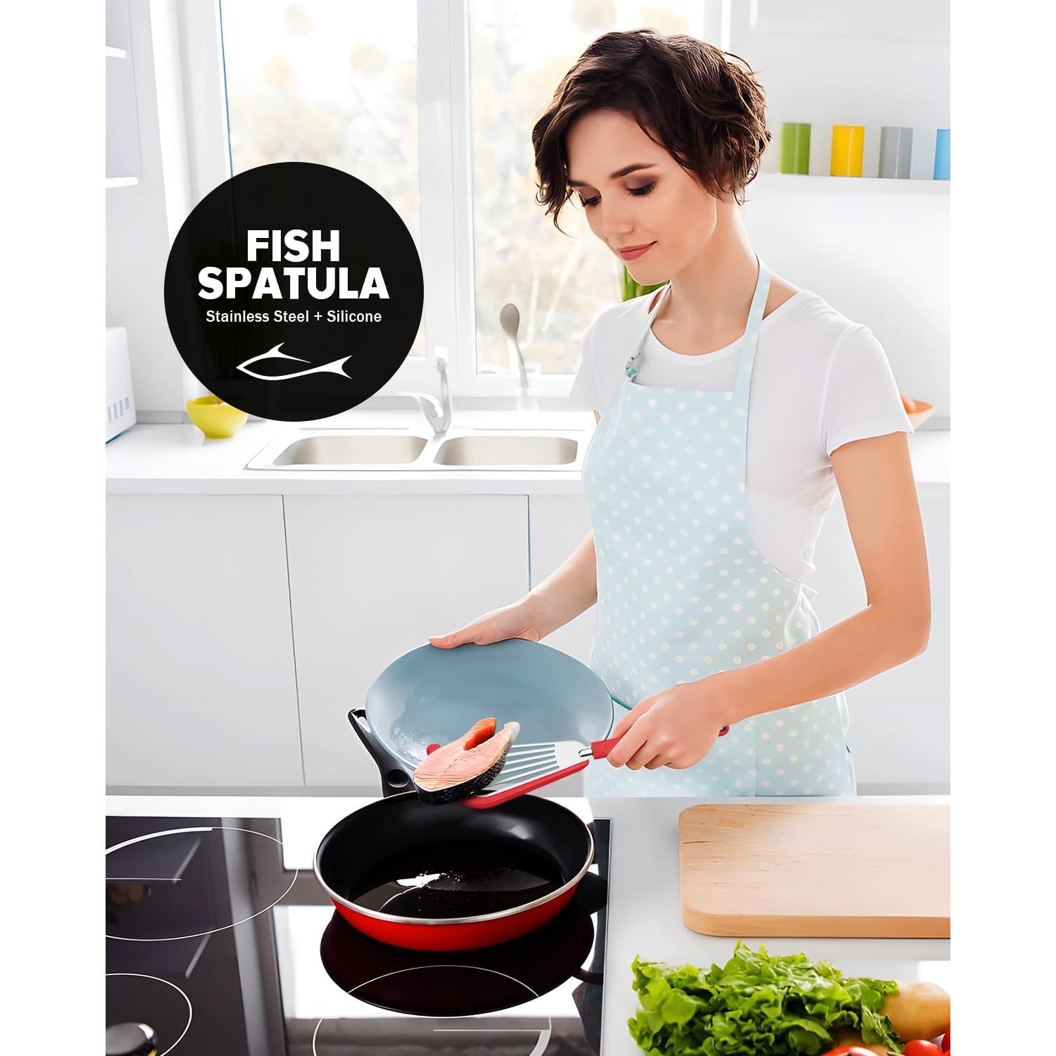 Juego de 2 espátulas de pescado DaiRen Kitchen 33 cm