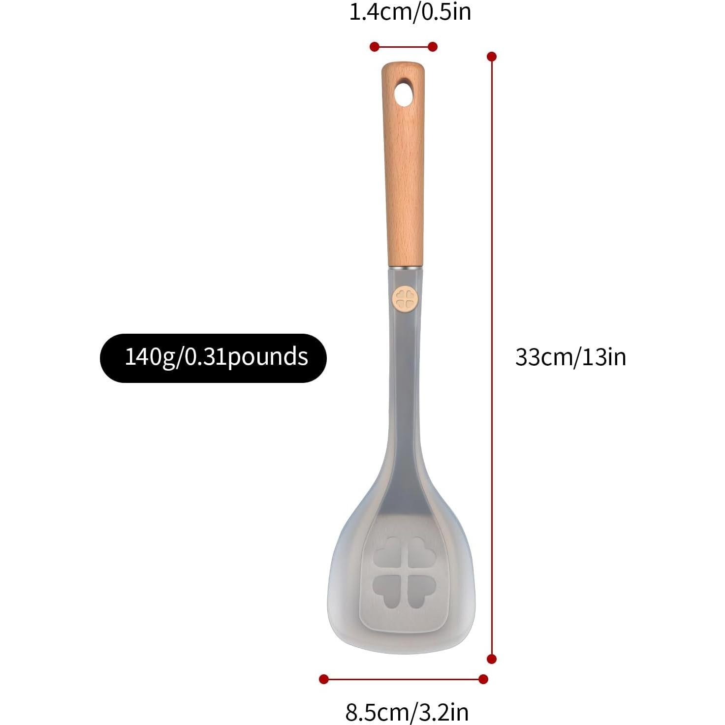 Espátula de Silicona TENTA KITCHEN con Mango de Madera 33.5cm