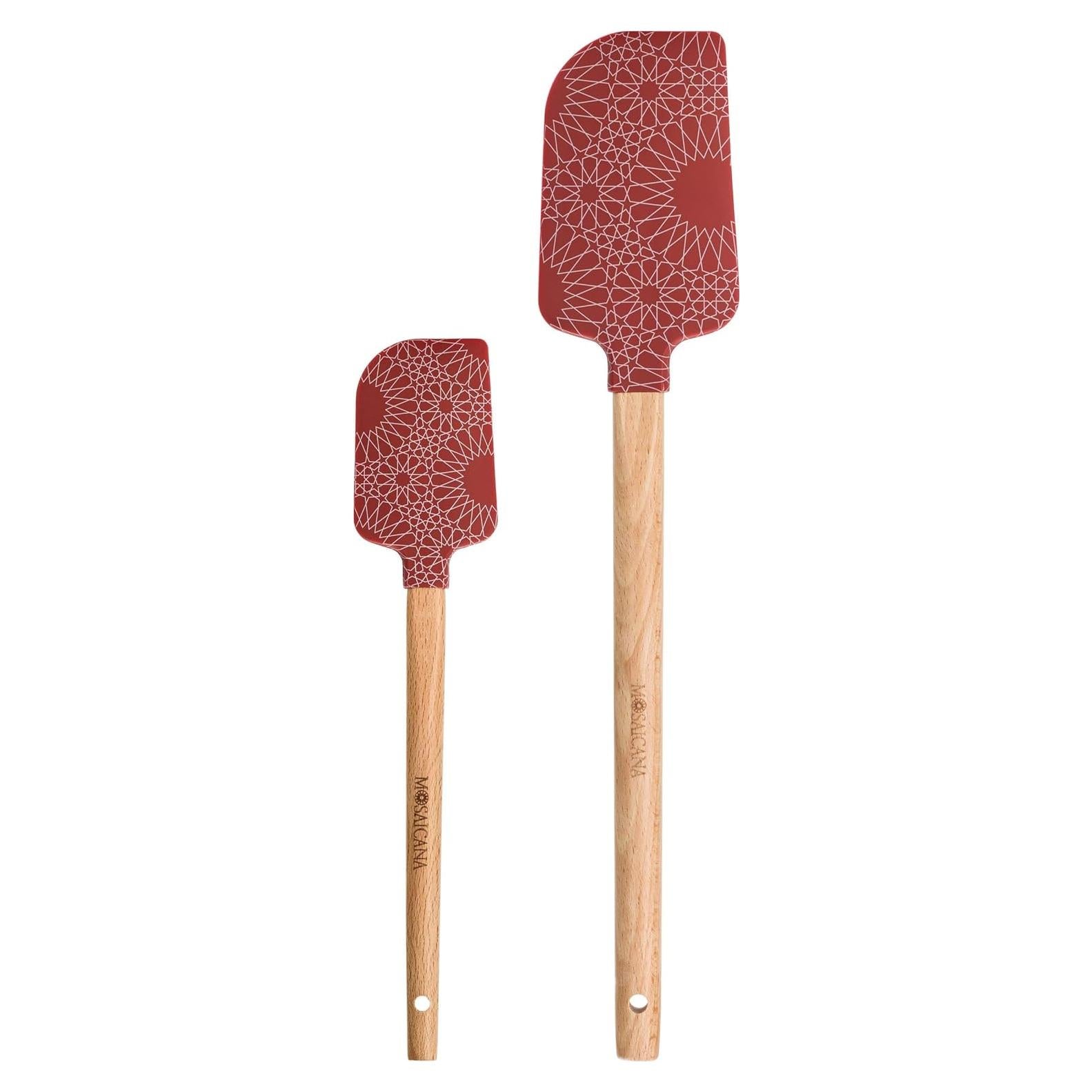 Juego de espátulas de silicona MOSAICANA con mango de madera
