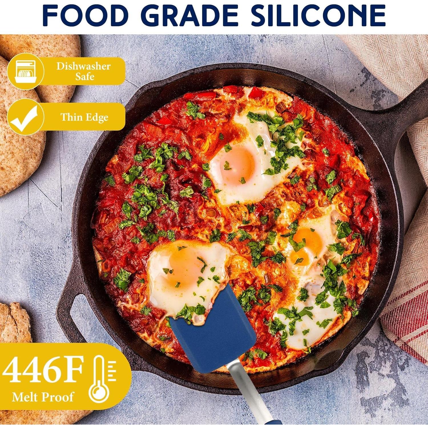 Espátulas de Silicona Gejoy 4 Pcs Antiadherentes 24.5 cm