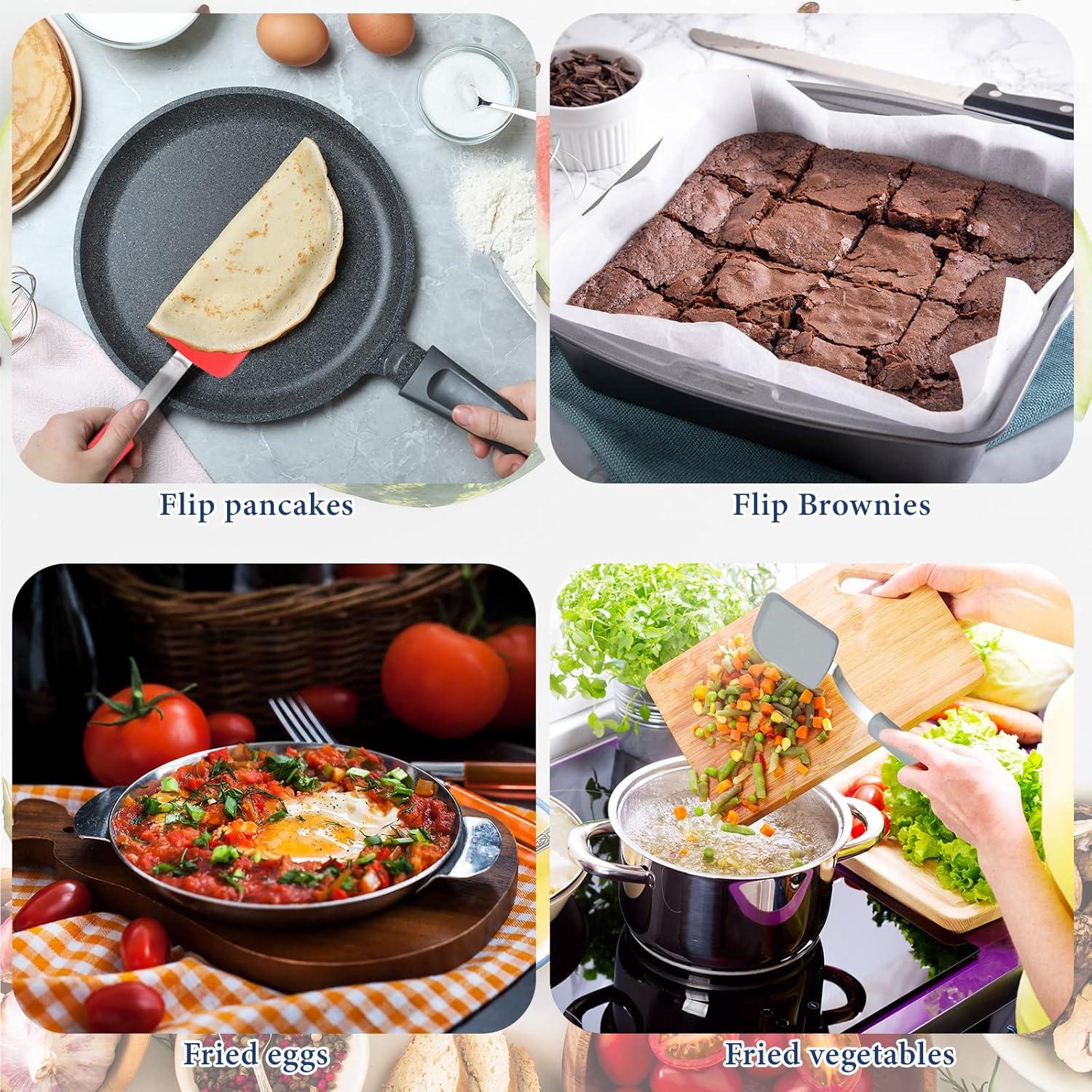 Espátulas de Silicona Gejoy 4 Pcs Antiadherentes 24.5 cm