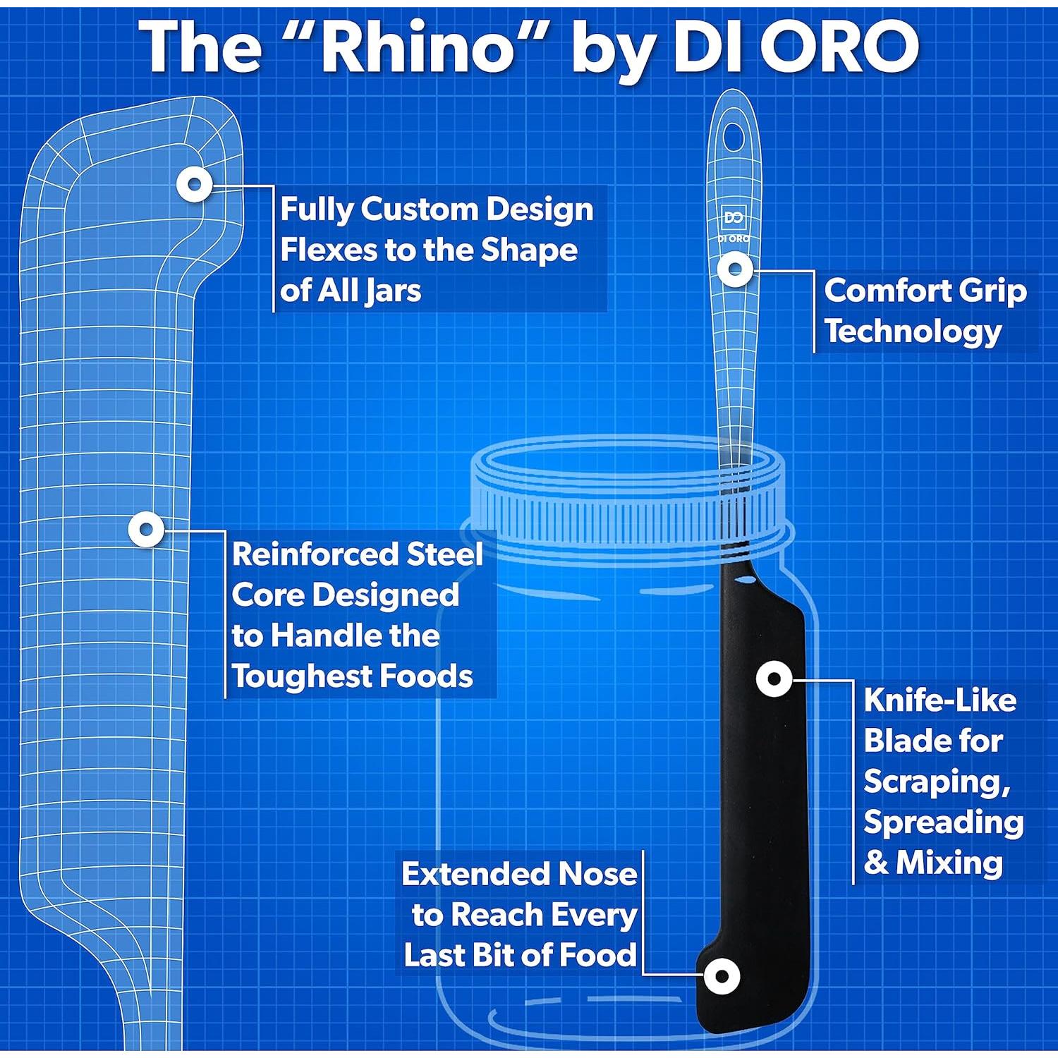 Set de 5 Espátulas de Silicona DI ORO Resistentes al Calor